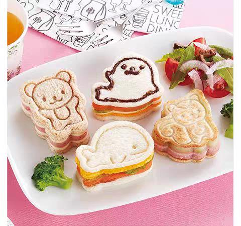 彩色饼干模4件套（海豚+海豹+松鼠+小熊 ） 饼干翻糖切模 小动物饼干模儿童节饼干模 商品图1