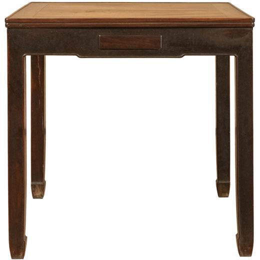 清 红木洼堂肚马蹄腿带屉方桌 商品图5