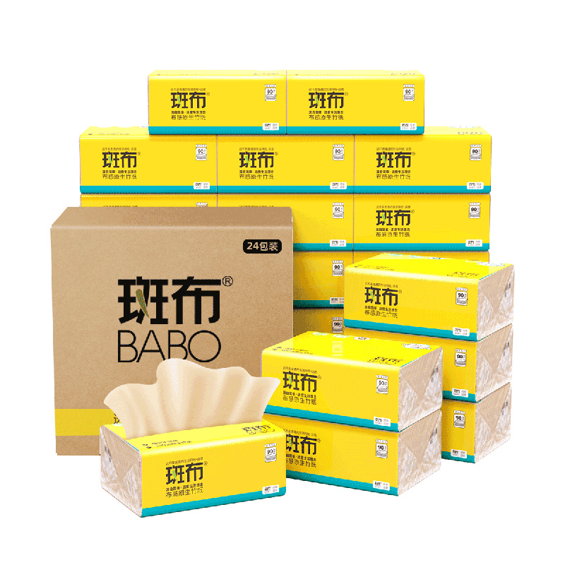 斑布 纸面巾（BASE系列）90抽24包 DBCR90E24