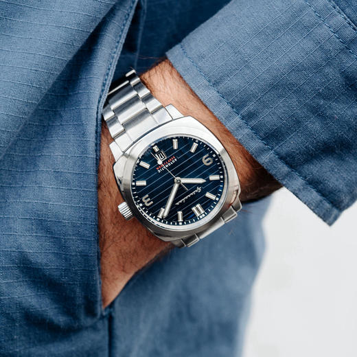 英国SPINNAKER三角帆HULL钢带自动机械手表复古夜光防水SP5073 商品图2