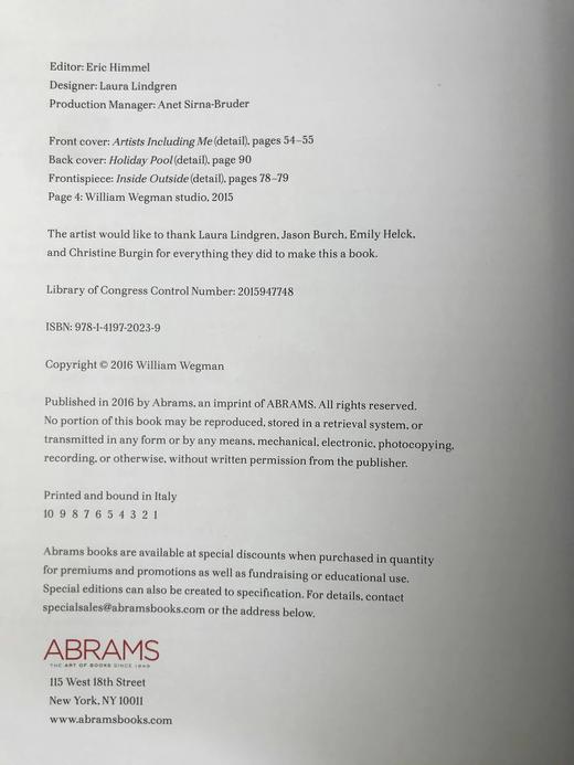 威廉·韦格曼画集 约百幅彩色插图 精装大16开 商品图3