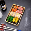 喇叭花日式印花长方形寿司盒一次性刺身熟食外卖打包盒餐盒塑料盒整箱 商品缩略图2