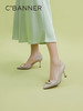 【自营】C.BANNER/千百度  静音系列千百度女鞋夏季新款时装半凉羊皮凉鞋高跟鞋单鞋气质 A23257722A14 商品缩略图1