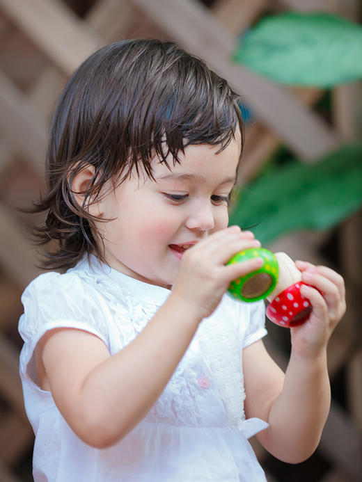 泰国Plantoys 蘑菇万花筒-黄色 儿童玩具多棱镜益智木制科学实验探索礼物 18月+ 商品图3