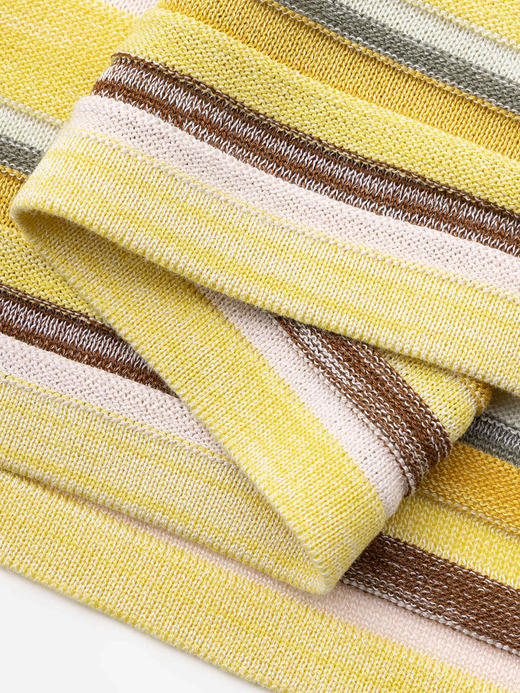 COCO ZONE"彩虹裙”夏季时尚短袖圆领条纹连衣裙简约气质A字长裙CC1B0967 商品图6