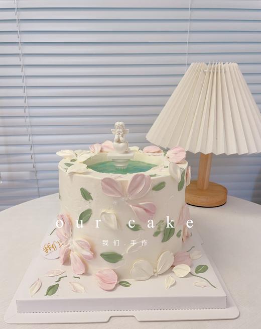 微加高许愿池刮刀花蛋糕-低糖处理无添加 商品图0