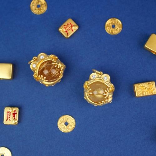 【祈愿吉品】三足金蟾来财灵宠吊坠 商品图1