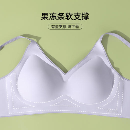 熳洁儿 无痕内衣轻盈裸感减压小胸固定杯文胸聚拢收副乳防下垂24261536 商品图2