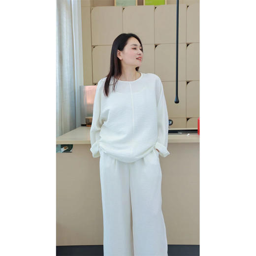 【抖音专属】圆领小衫（23708004-山矾） 商品图2