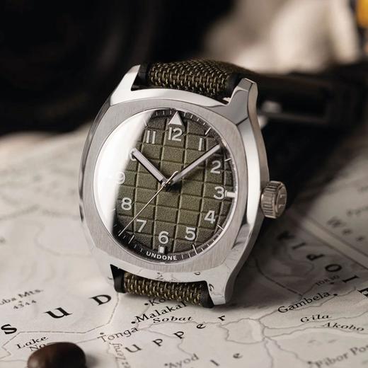 现货UNDONE复古绿手雷自动机械表TERRA SAFARI夜光防水中性 商品图0