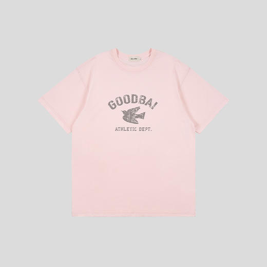 GOODBAI logo飞行白鸽做旧印花oversize短袖T恤 商品图3