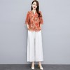 冰丝棉麻时尚洋气休闲，运动妈妈雪纺两件套裙裤HR-MY2335 商品缩略图0