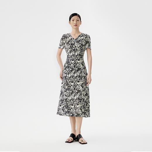 M1L1朗姿 印花修身高级感连衣裙LCET00WOP284 商品图1