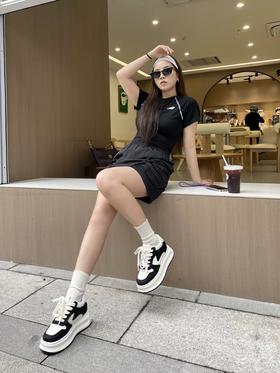 HIMOON-厚底松糕小白鞋