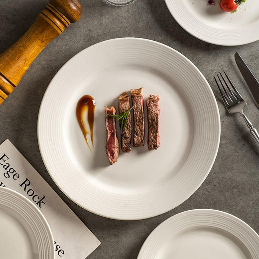 摩登主妇西餐盘家用陶瓷盘子高级感意面盘早餐碟子平盘菜盘牛排盘 商品图2