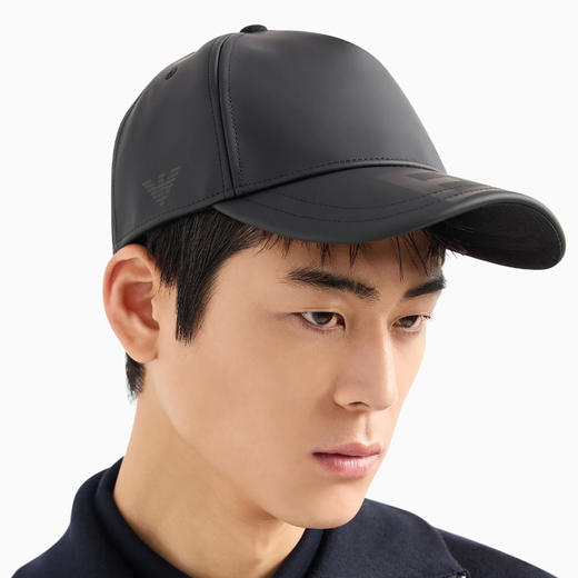 EMPORIO ARMANI 阿玛尼 男士EA 印花涂层尼龙棒球帽 黑色 627484 4R555 00020 商品图2