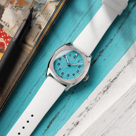 现货UNDONE复古蒂芙尼蓝手雷自动机械表Blue Lagoon夜光防水中性 商品图0