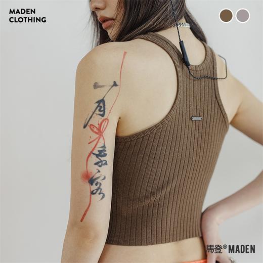 马登无袖工字背心短款美背吊带修身露腰上衣内搭打底外穿辣妹夏女 商品图0