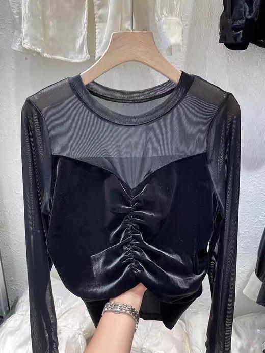 清货 好看的哦~5175网拼金丝绒小衫上衣-喜出 商品图1