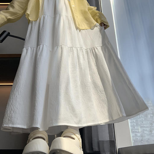 【冰丝皱温柔风半身裙】夏季新款 甜美高腰中长裙 显瘦百搭A字裙长裙 商品图1