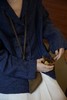 ALBUM DI FAMIGLIA 蓝染亚麻宽松西装外套 商品缩略图0