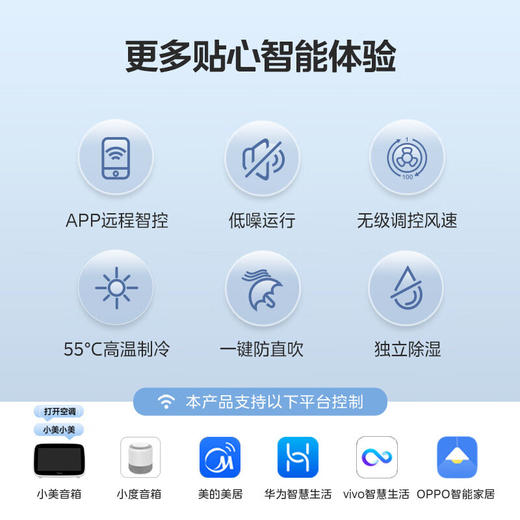 美的空调1匹 风酷Ⅱ 新一级能效 变频冷暖自清洁 智能家电 壁挂式空调挂机 KFR-26GW/N8XHC1Ⅱ 商品图3