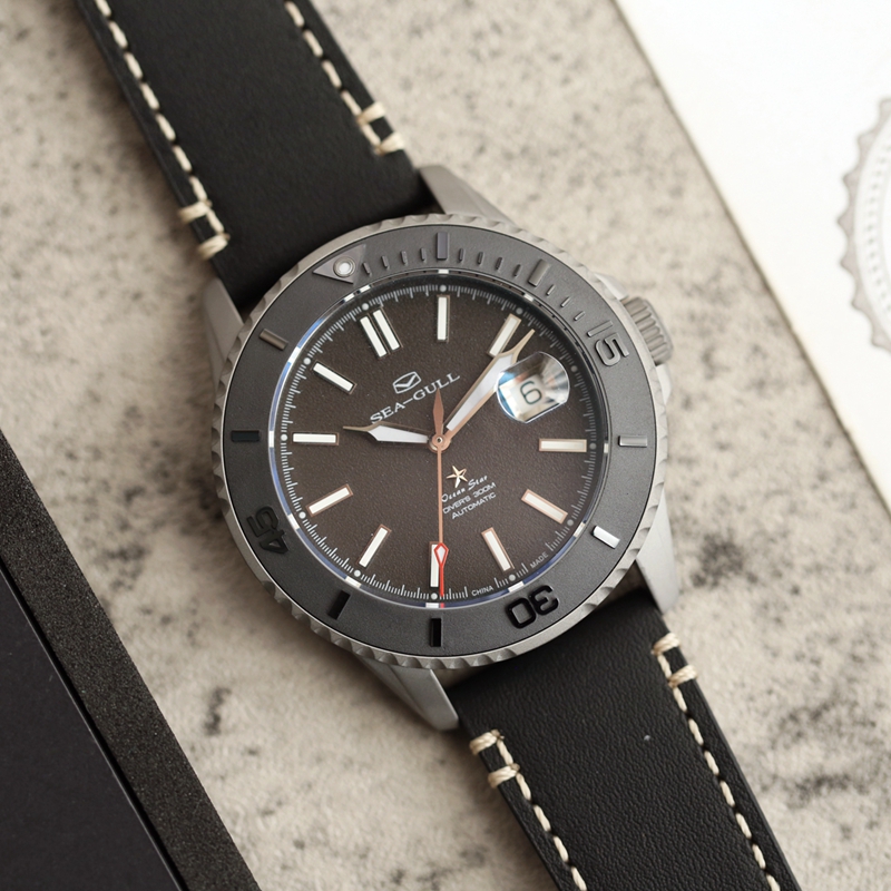 海鸥Seagull海洋之星陶瓷圈自动机械潜水手表夜光男士皮带1207
