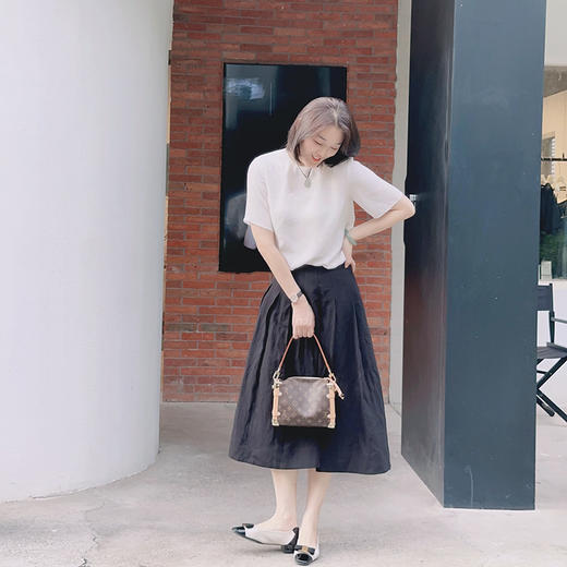 （老板私服改版）火桐hooton重磅亚麻赫本裙YT1032 商品图11