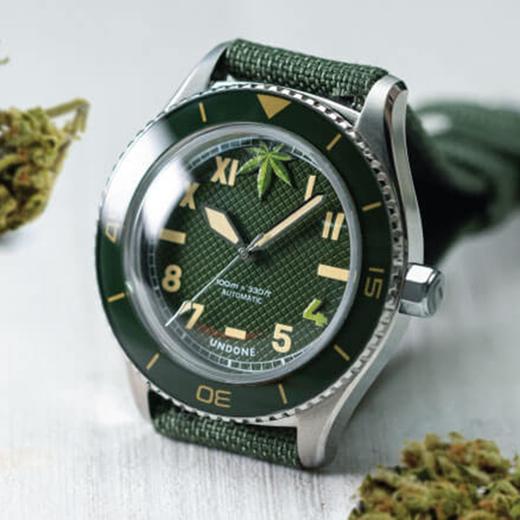 现货UNDONE加州面复古自动机械手表420夜光防水绿水鬼 商品图1