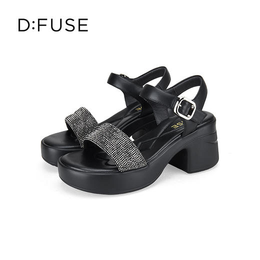 D:FUSE迪芙斯2024年夏季新款高跟凉拖凉鞋DF42115215 商品图4