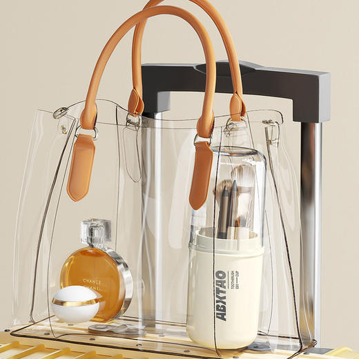 佐禧佑福奶油风漱口杯旅行出差牙膏牙刷收纳大容量加厚密封防尘牙刷杯 商品图3