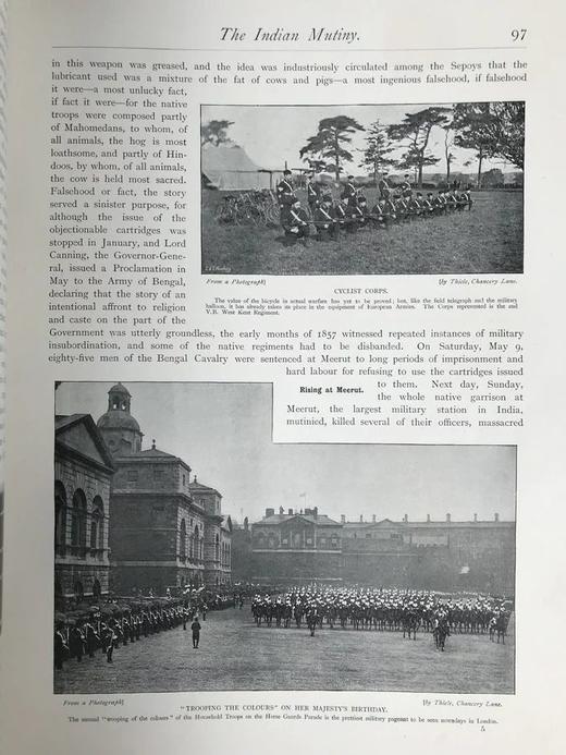 33.5*25.5cm！约1900年 维多利亚女王六十年 约400幅插图 真皮精装8开 商品图6