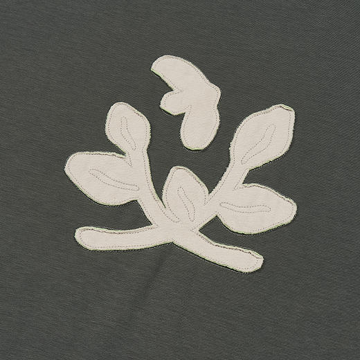 GOODBAI 撞色白鸽绣章logo贴布绣oversize短袖T恤 商品图4