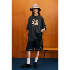 GOODBAI 撞色白鸽绣章logo贴布绣oversize短袖T恤