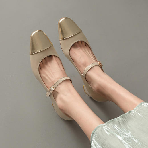 品质好货 | Safiya索菲娅2023新款二层羊皮粗跟复古玛丽珍鞋方头单鞋SF32115708 商品图10