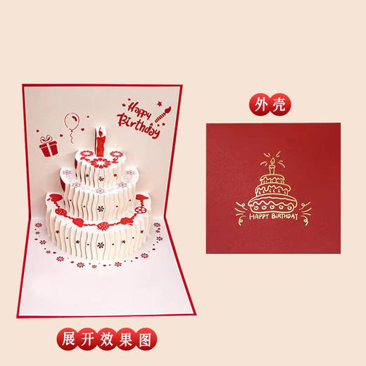 彩色蛋糕贺卡（仅随蛋糕一起配送） 商品图1