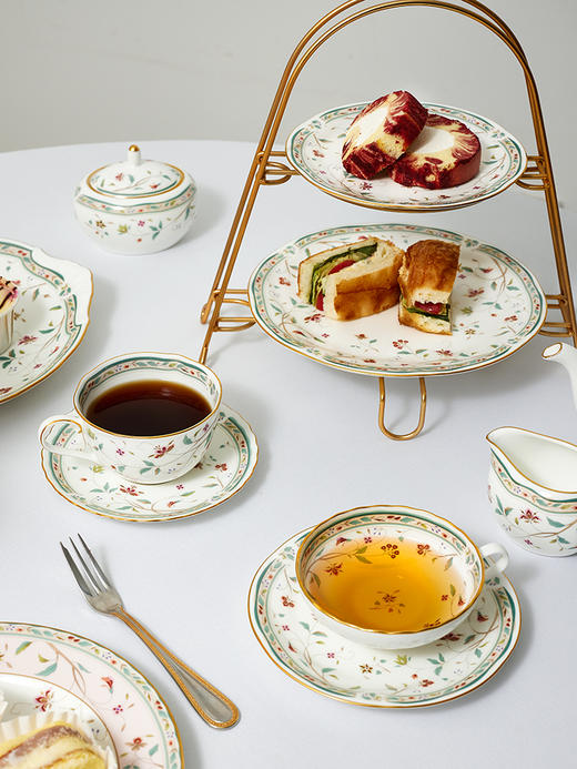 Noritake则武 HANASARASA咖啡杯碟欧式下午茶杯茶具高档套装礼盒 商品图2
