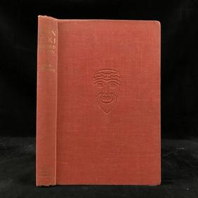 1950年 托尔·海尔达尔《孤筏重洋》 18幅插图 布面精装大32开