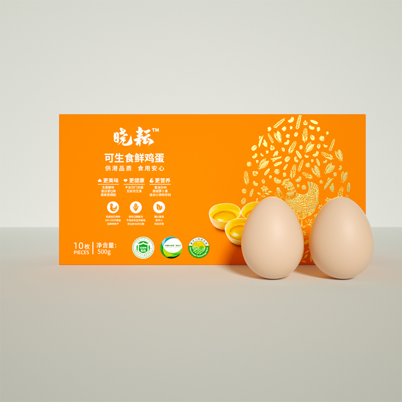 晓耘可生食鲜鸡蛋10枚