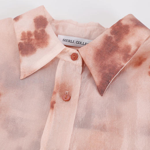 PF261斯尔丽2024新款时尚气质衬衫女翻领晕染印花高级感通勤气质上衣 商品图4