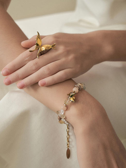 monSecret｜HB240101 蝶翼混珠手链【ELYSIA】 [ 银 _P / 金_G  ] 商品图1