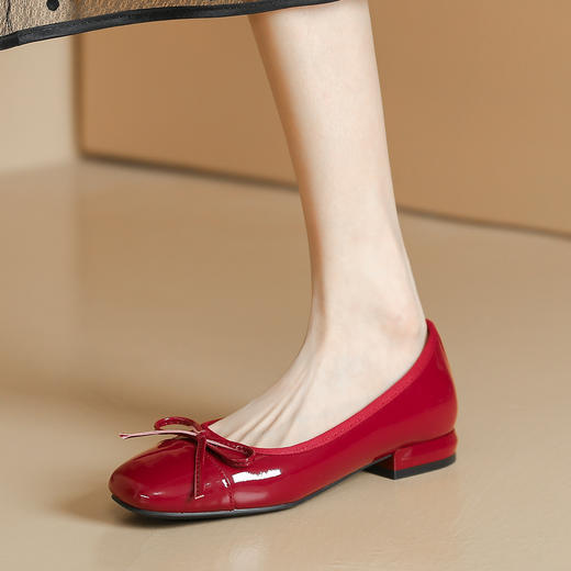 品质好货 | Safiya/索菲娅2024春百搭舒适蝴蝶结浅口芭蕾单鞋 SF41111743 商品图2