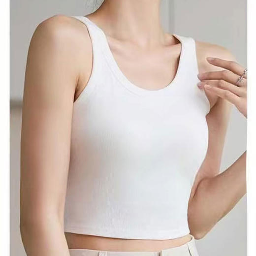 半身缘女装 春夏一体式内搭网红外穿显瘦短款吊带背心6059 商品图2