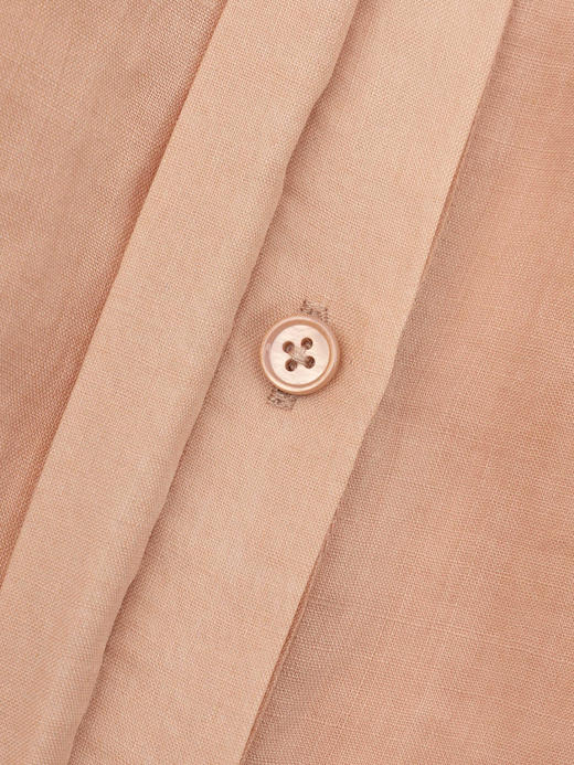 COCO ZONE夏季简约气质纽扣衬衫复古宽松纯色半袖上衣CC1B1183 商品图5