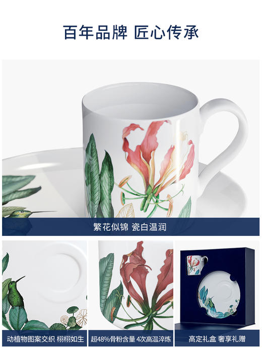【VilleroyBoch 德国唯宝】骨瓷礼赠下午茶咖啡杯碟繁花210ml 商品图1
