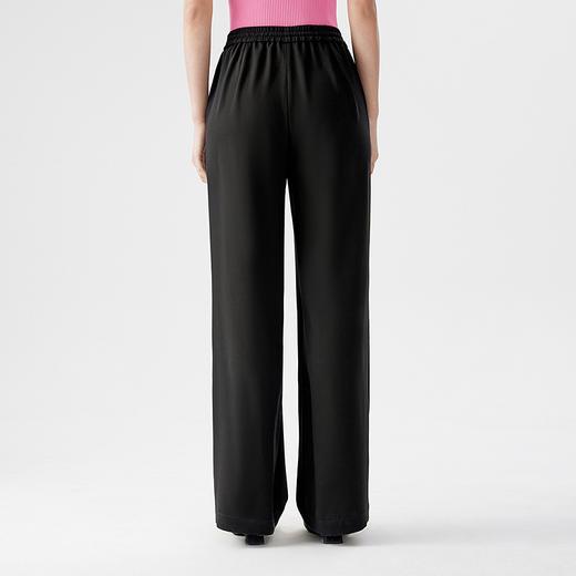 朗姿高腰直筒醋酸高级感休闲裤宽松系带裤子LCET00WPT419 商品图3