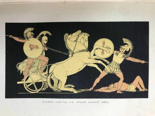 1878年 荷马史诗故事集 24幅插图 漆布精装32开 商品图7