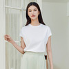 玳莎小盖袖圆领T恤女2024年夏季新款通勤上班纯色简约内搭棉上衣  EB32102 商品缩略图0