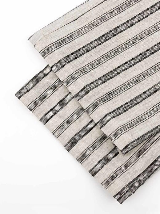 COCO ZONE100亚麻夏季条纹百搭休闲裤撞色松紧腰直筒裤CC1B0648 商品图5