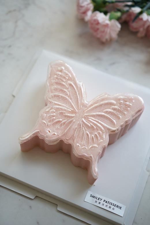 法式慕斯蛋糕 | 草莓柠檬香草 - 琉璃蝴蝶（粉） 商品图0